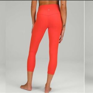 Lululemon Athletica Solar Orange Cropped Leggings
